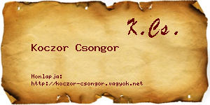 Koczor Csongor névjegykártya
